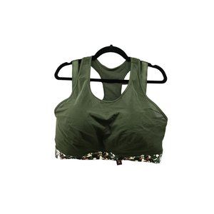 Adore Me Full Support Back Closure Wirefree Sports Bra Green Size 40G Mesh